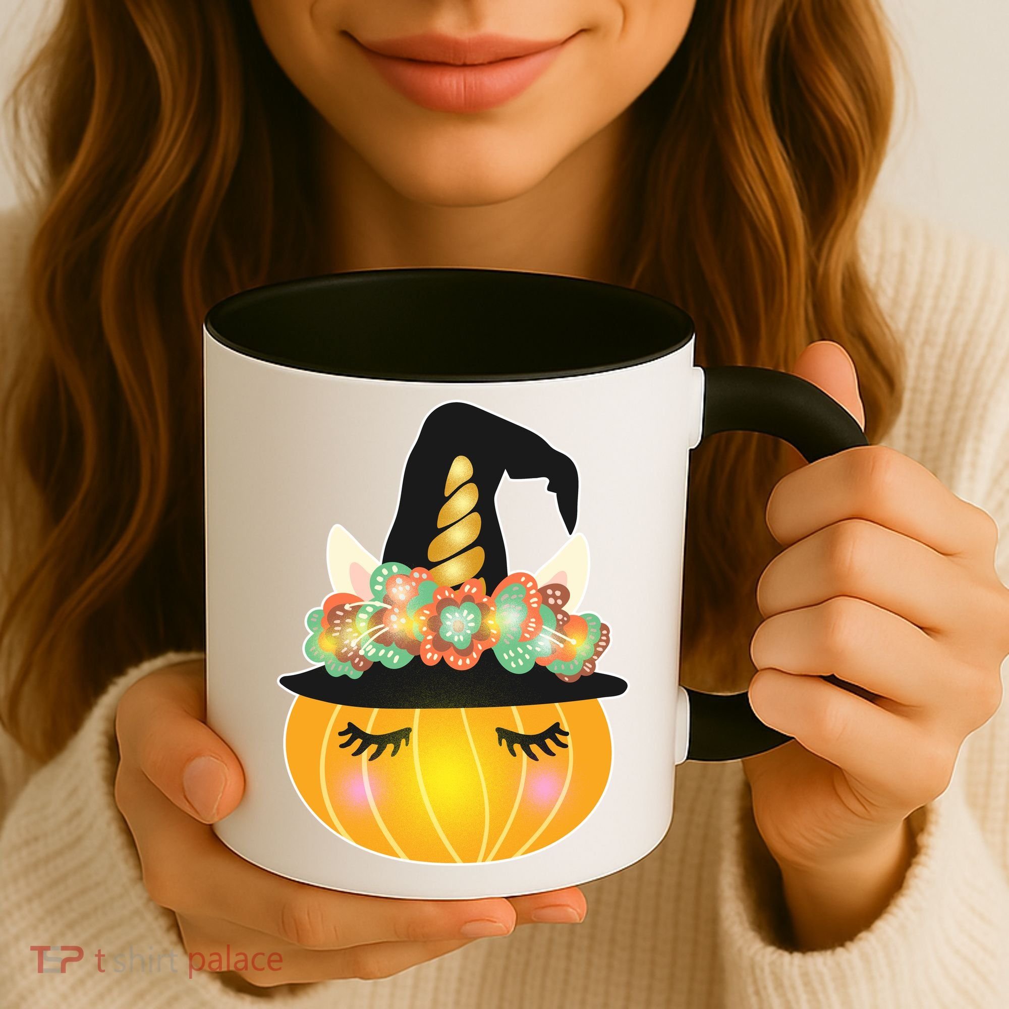 Halloween Uni-Pumpkin Sparkly Cute Coffee Mug