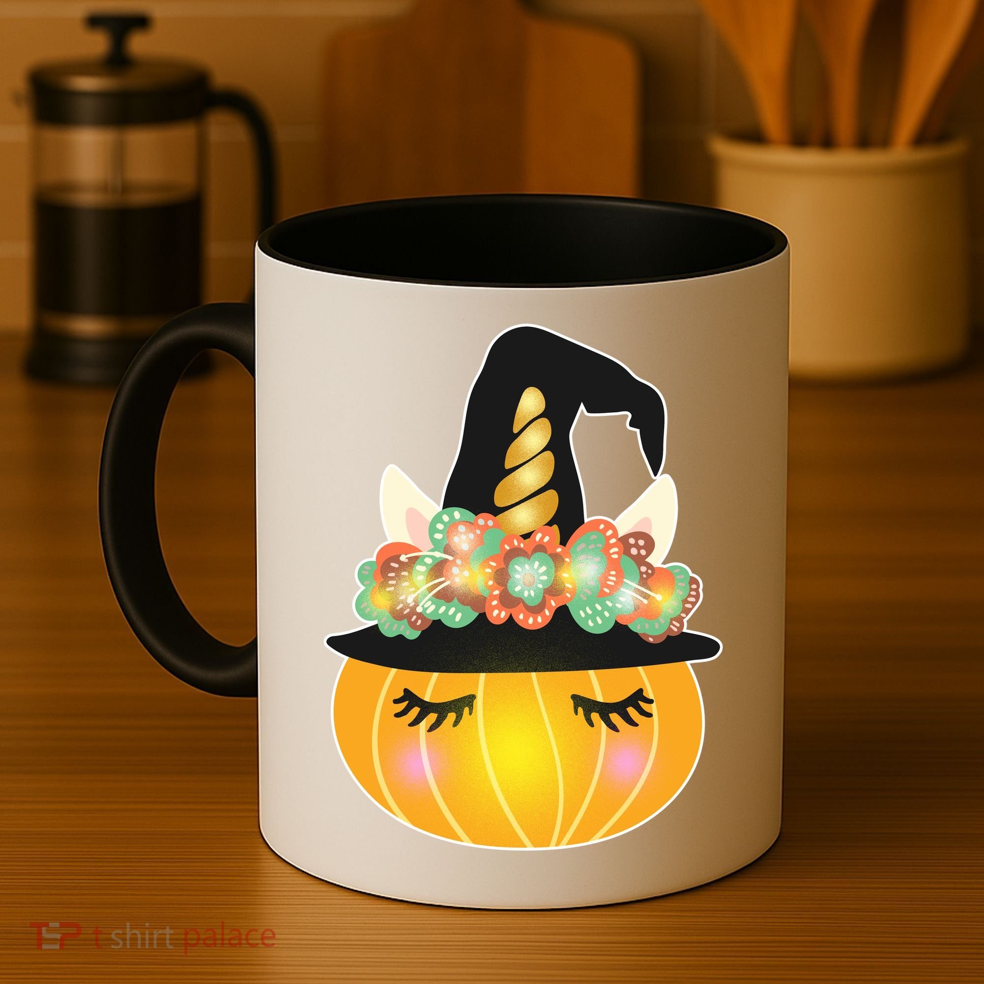 Halloween Uni-Pumpkin Sparkly Cute Coffee Mug