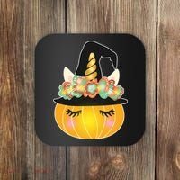 Halloween Uni-Pumpkin Sparkly Cute Coaster thumb 0