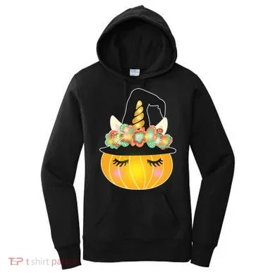 Halloween Uni-Pumpkin Sparkly Cute Women's Hoodie