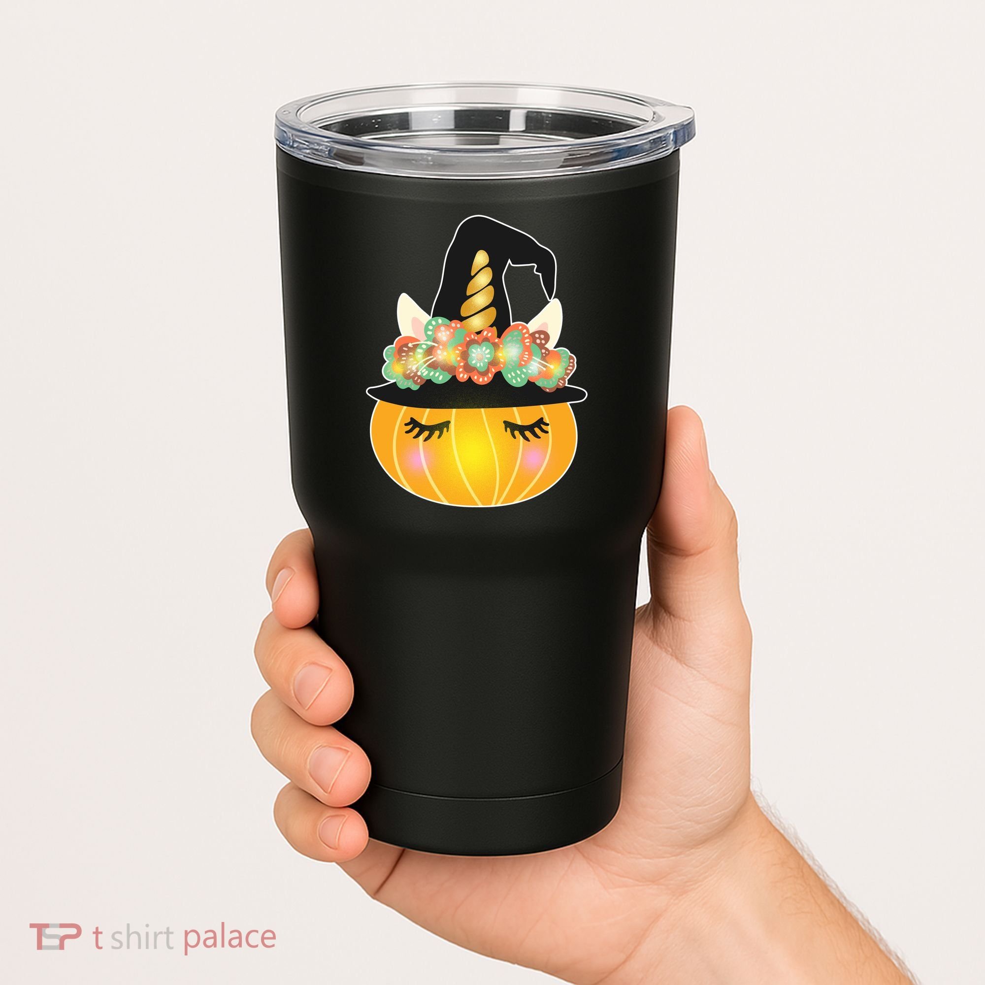 Halloween Uni-Pumpkin Sparkly Cute Tumbler