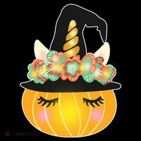 Halloween Uni-Pumpkin Sparkly Cute Mousepad thumb 1