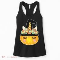 Halloween Uni-Pumpkin Sparkly Cute Women's Tank Top thumb 0