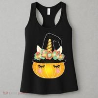 Halloween Uni-Pumpkin Sparkly Cute Women's Tank Top thumb 3