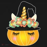 Halloween Uni-Pumpkin Sparkly Cute Women's Tank Top thumb 5