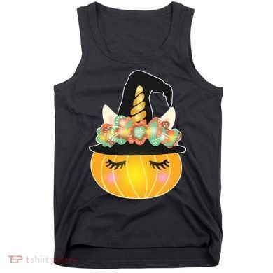 Halloween Uni-Pumpkin Sparkly Cute Tank Top