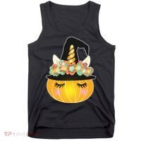 Halloween Uni-Pumpkin Sparkly Cute Tank Top thumb 0