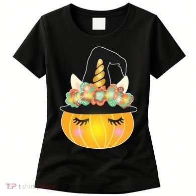Halloween Uni-Pumpkin Sparkly Cute Women's T-Shirt