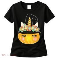 Halloween Uni-Pumpkin Sparkly Cute Women's T-Shirt thumb 0