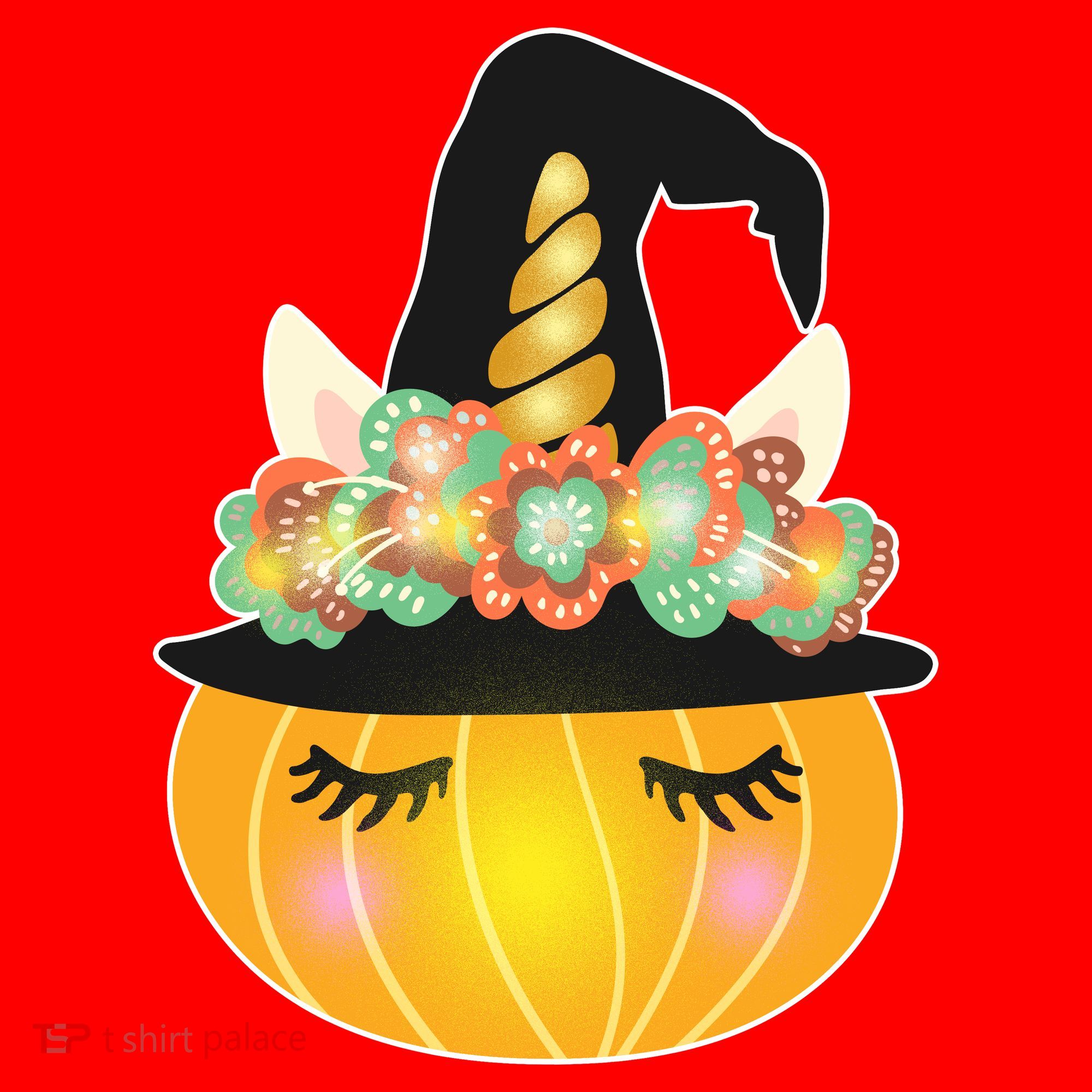 Halloween Uni-Pumpkin Sparkly Cute Santa Hat