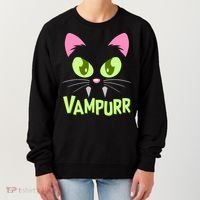 Halloween Vampurr Funny Cat Women's Sweatshirt thumb 0