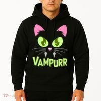Halloween Vampurr Funny Cat Hoodie thumb 2