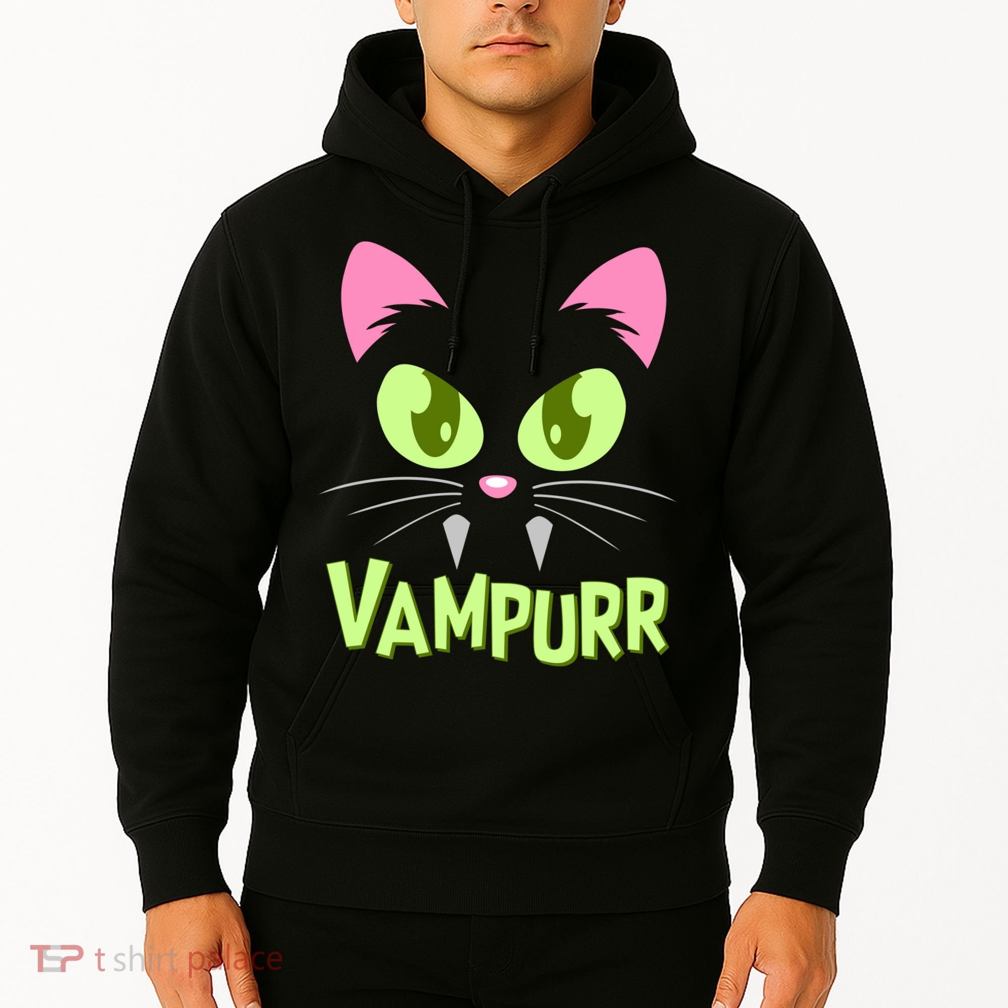 Halloween Vampurr Funny Cat Hoodie