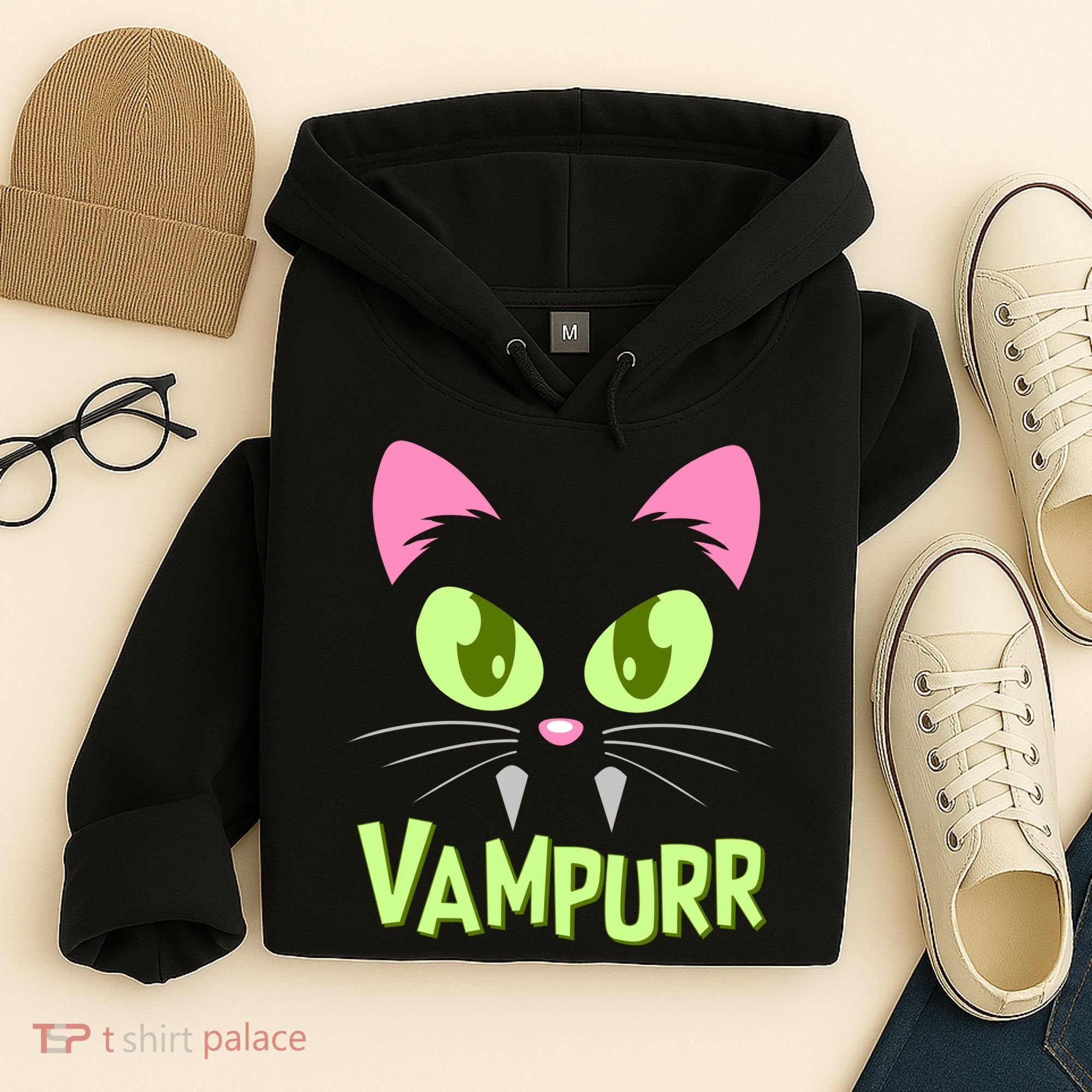 Halloween Vampurr Funny Cat Hoodie