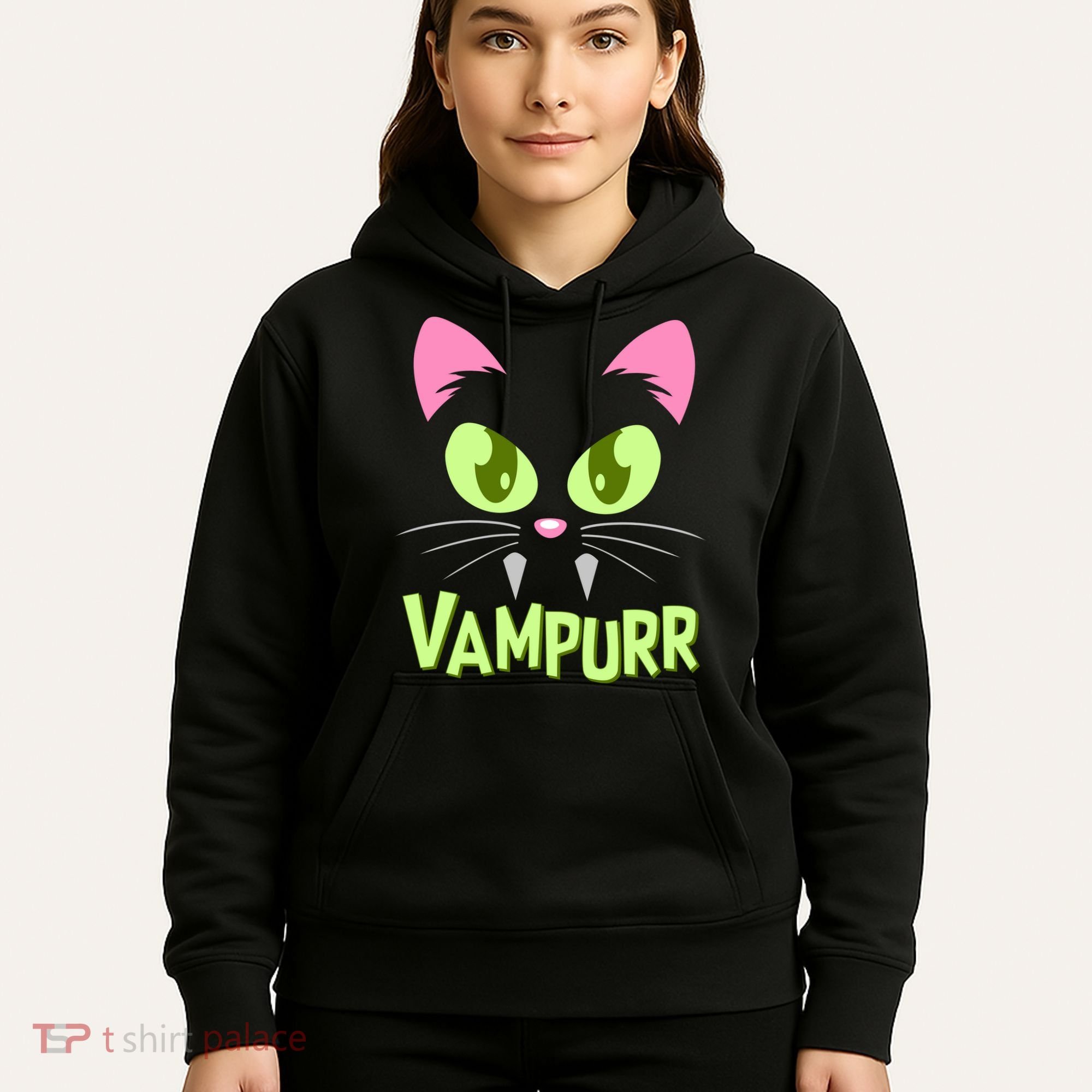Halloween Vampurr Funny Cat Hoodie