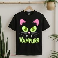 Halloween Vampurr Funny Cat T-Shirt thumb 2