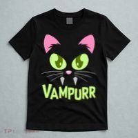 Halloween Vampurr Funny Cat T-Shirt thumb 5