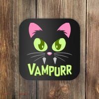 Halloween Vampurr Funny Cat Coaster thumb 0