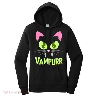Halloween Vampurr Funny Cat Women's Hoodie