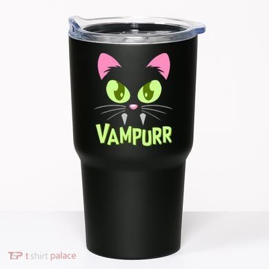 Halloween Vampurr Funny Cat Tumbler