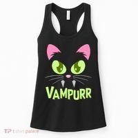 Halloween Vampurr Funny Cat Women's Tank Top thumb 0