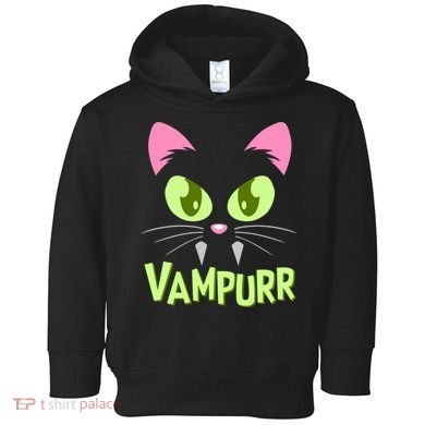 Halloween Vampurr Funny Cat Toddler Hoodie
