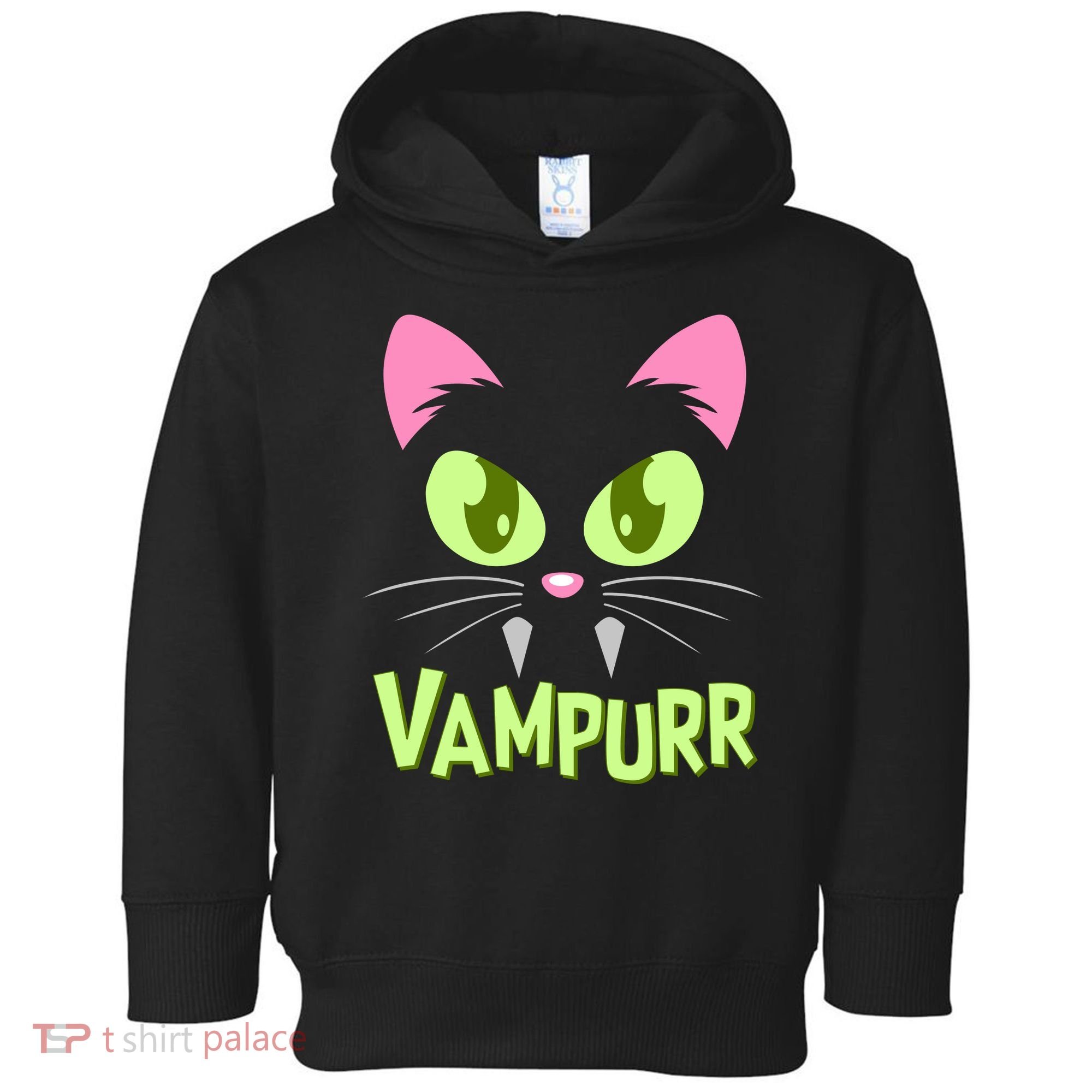 Halloween Vampurr Funny Cat Toddler Hoodie