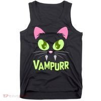 Halloween Vampurr Funny Cat Tank Top thumb 0