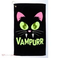 Halloween Vampurr Funny Cat Golf Towel thumb 0