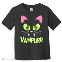 Halloween Vampurr Funny Cat Toddler T-Shirt thumb 0