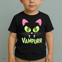 Halloween Vampurr Funny Cat Toddler T-Shirt thumb 2