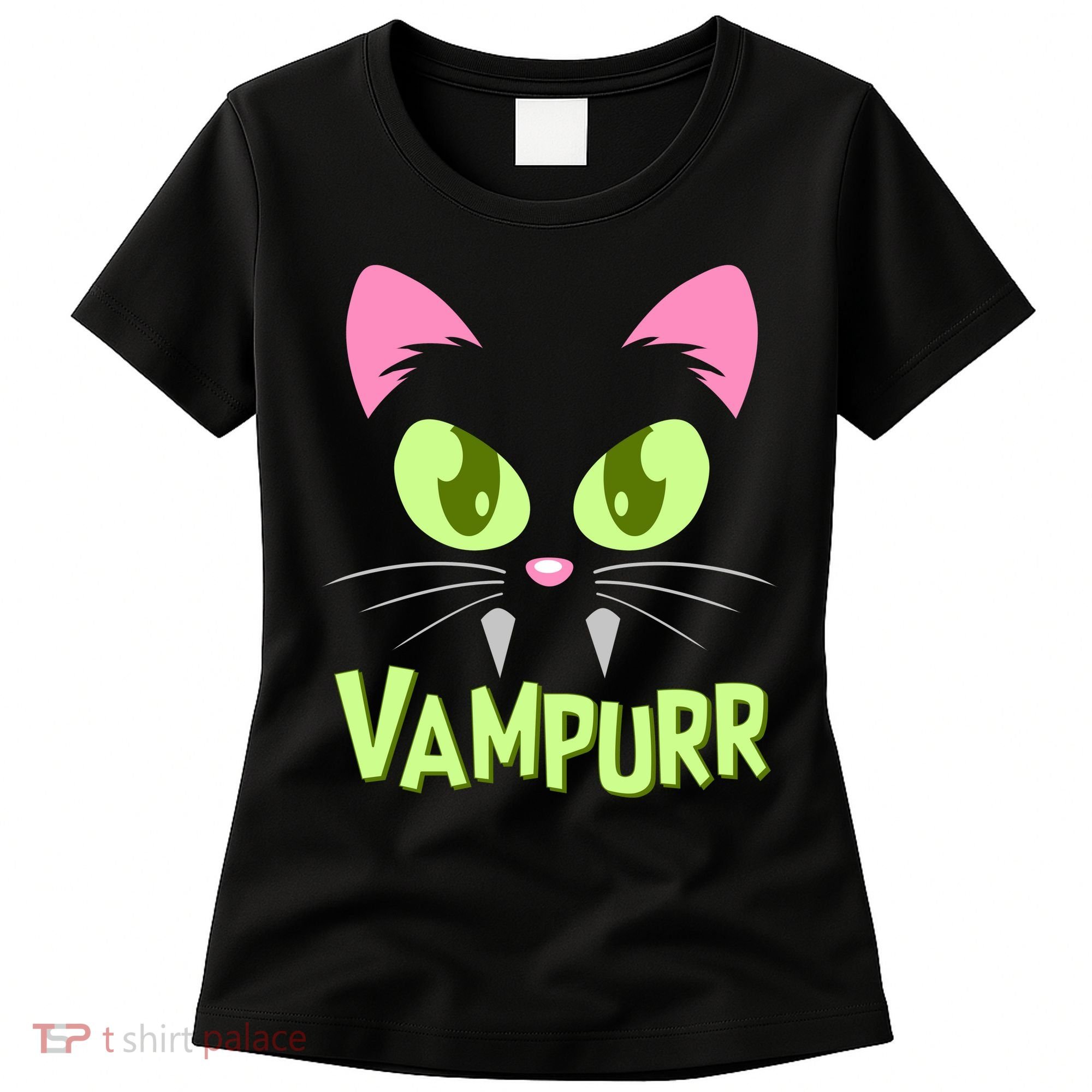 Halloween Vampurr Funny Cat Women's T-Shirt