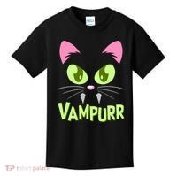 Halloween Vampurr Funny Cat Kids T-Shirt thumb 0