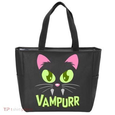 Halloween Vampurr Funny Cat Tote Bag