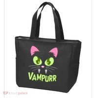 Halloween Vampurr Funny Cat Tote Bag thumb 3