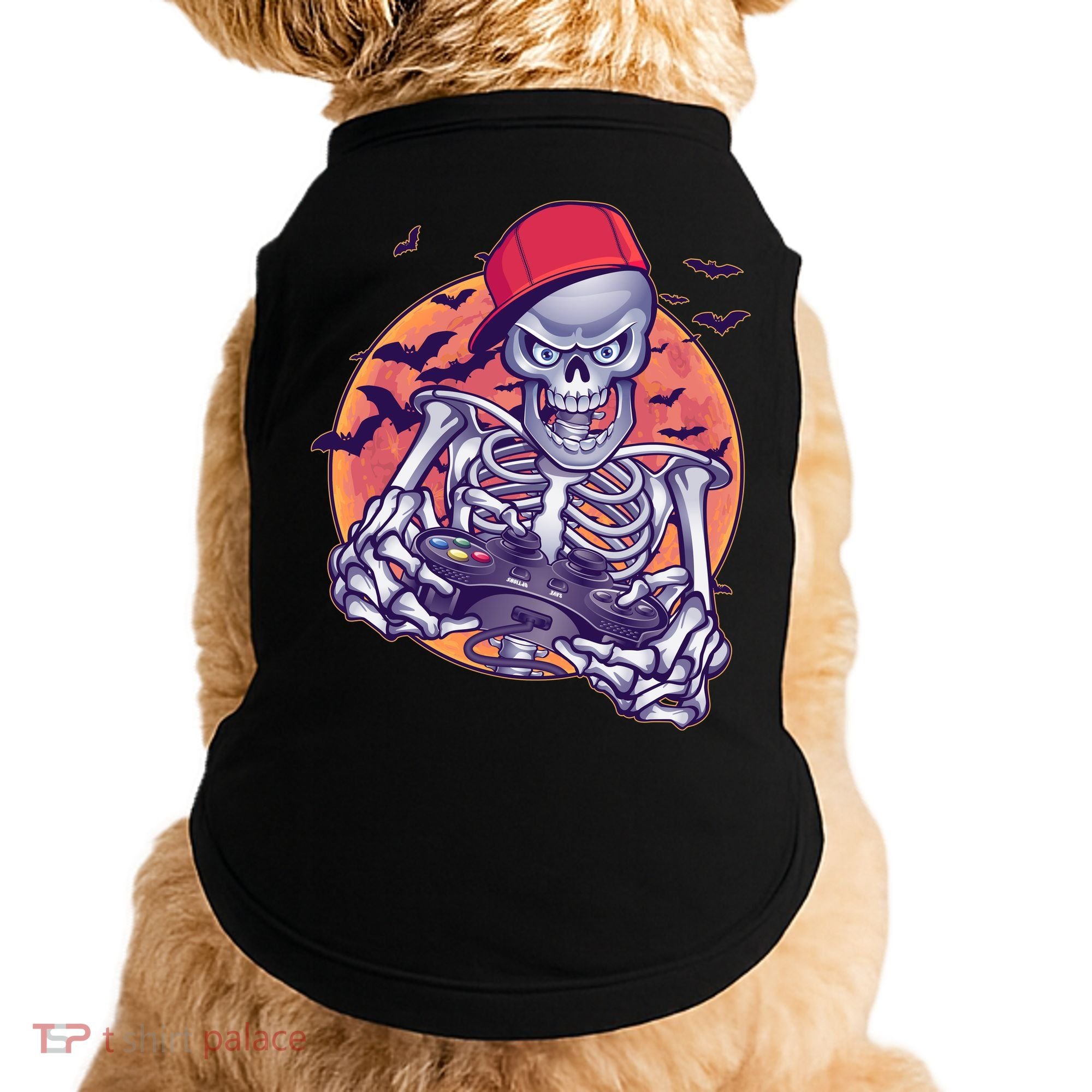 Halloween Video Gamer Skeleton Doggie Tank