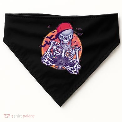 Halloween Video Gamer Skeleton USA-Made Doggie Bandana
