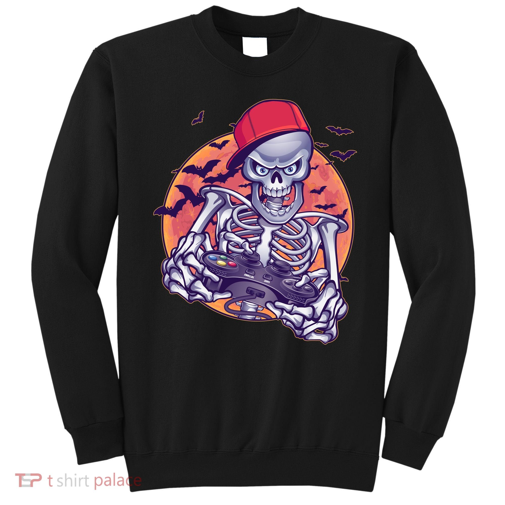 Halloween Video Gamer Skeleton Sweatshirt