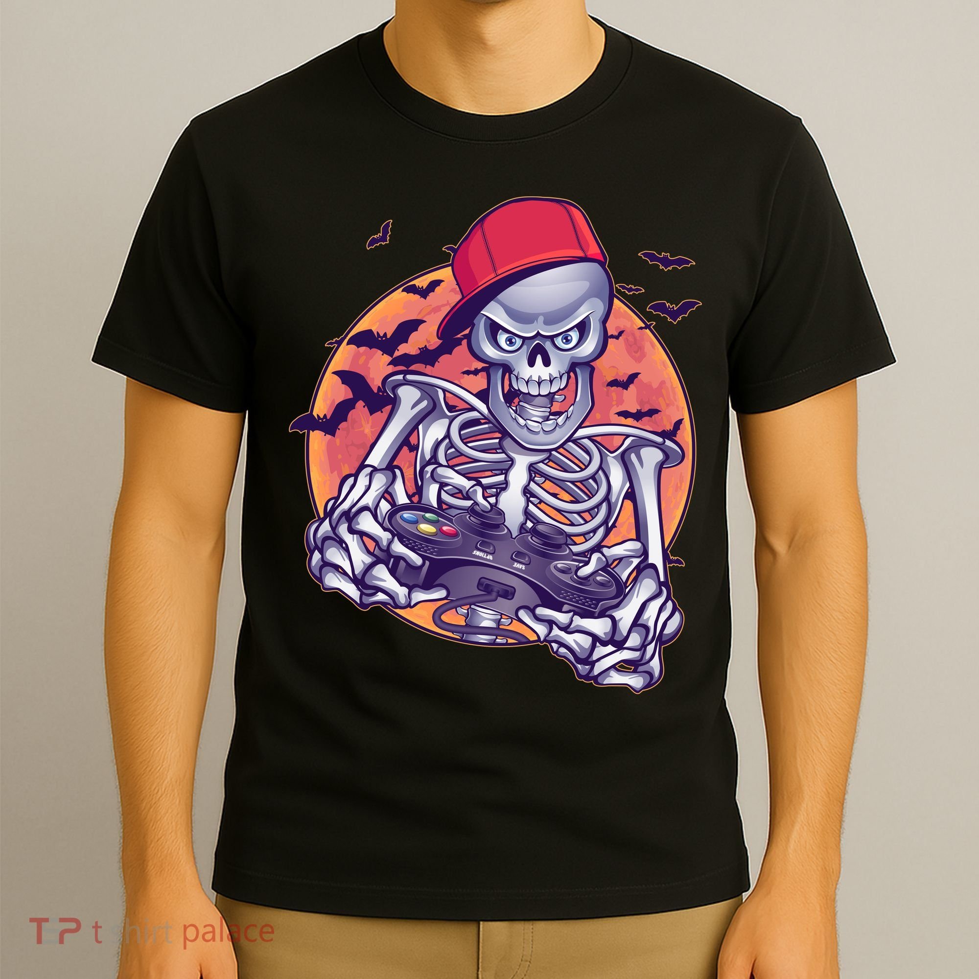 Halloween Video Gamer Skeleton T-Shirt