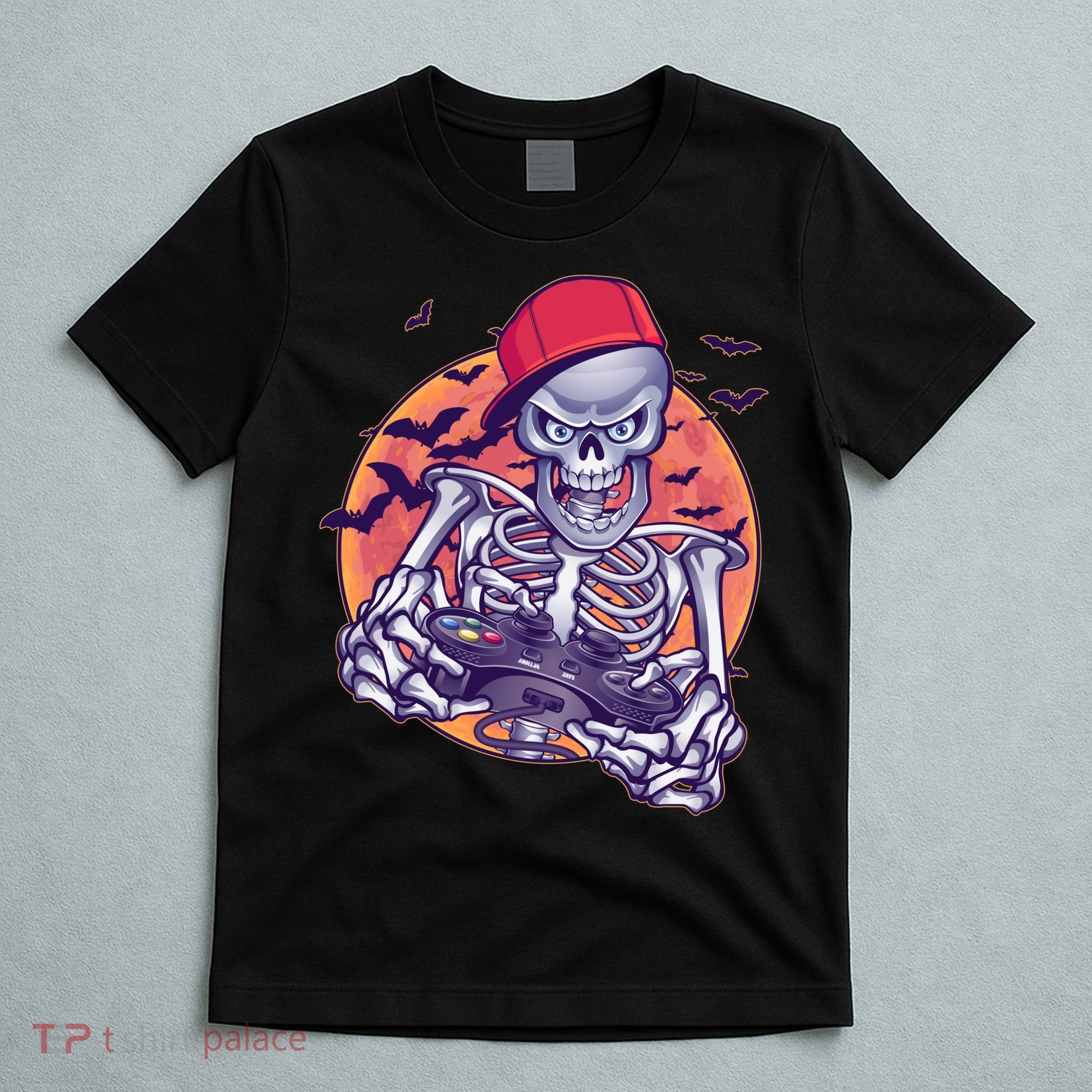 Halloween Video Gamer Skeleton T-Shirt