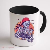Halloween Video Gamer Skeleton Coffee Mug thumb 1