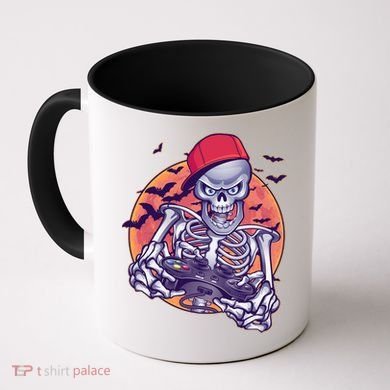 Halloween Video Gamer Skeleton Coffee Mug