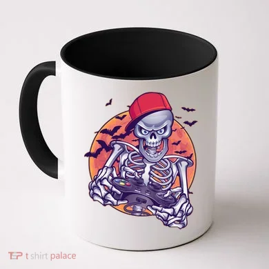 Halloween Video Gamer Skeleton Coffee Mug