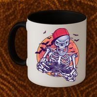 Halloween Video Gamer Skeleton Coffee Mug thumb 2