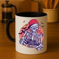 Halloween Video Gamer Skeleton Coffee Mug thumb 4