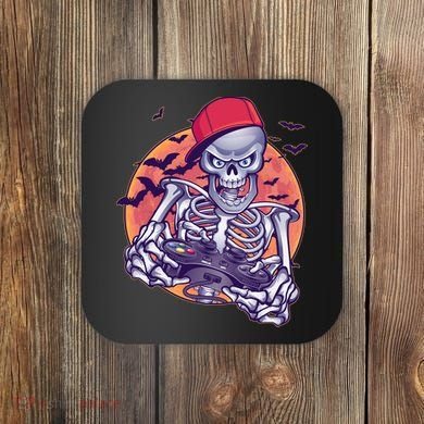 Halloween Video Gamer Skeleton Coaster