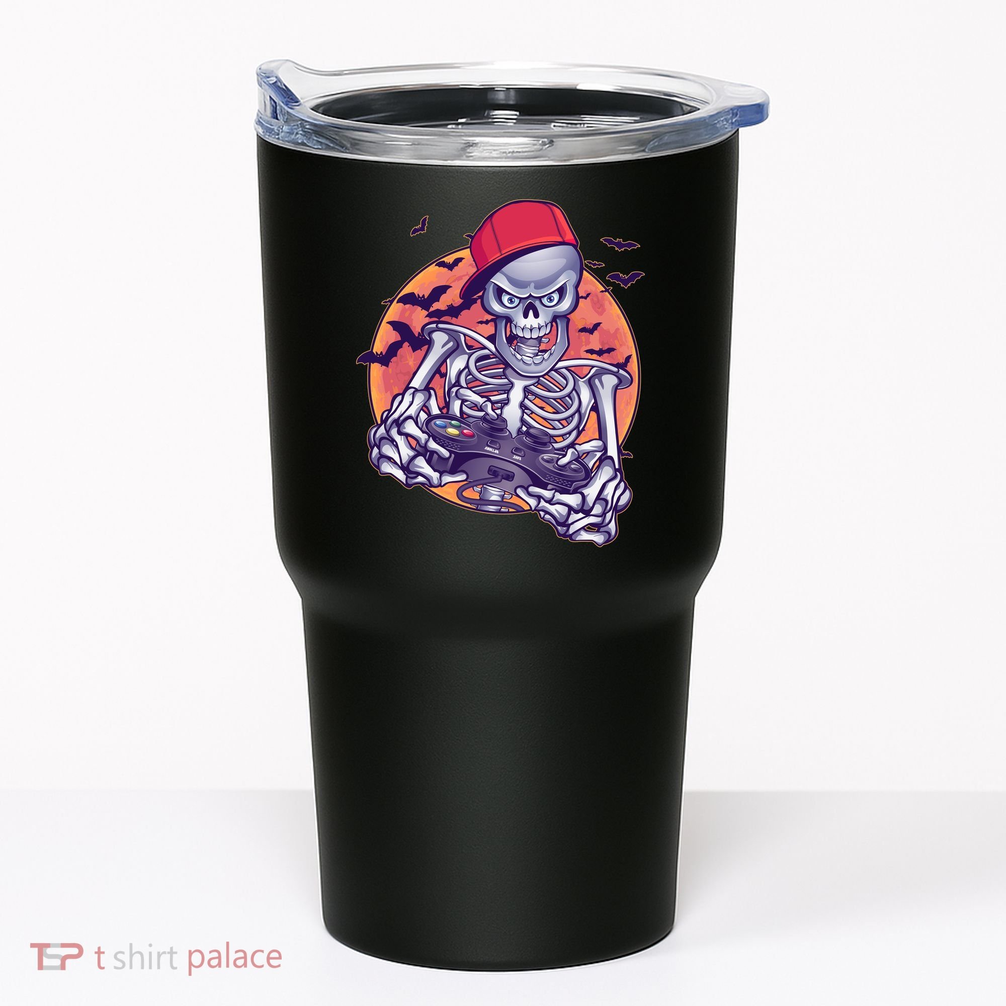 Halloween Video Gamer Skeleton Tumbler