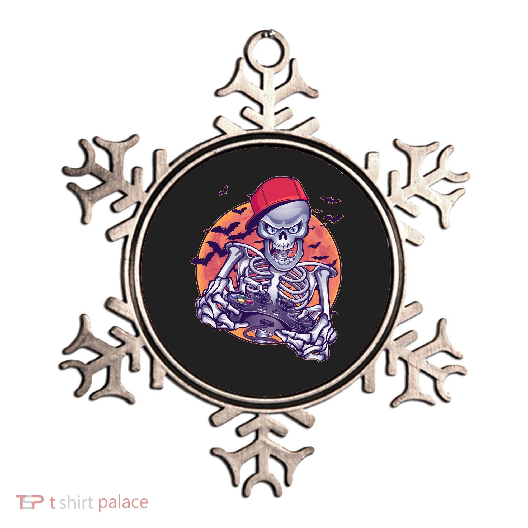 Halloween Video Gamer Skeleton Ornament