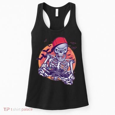 Halloween Video Gamer Skeleton Women's Tank Top