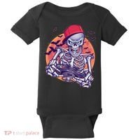 Halloween Video Gamer Skeleton Baby Bodysuit thumb 0
